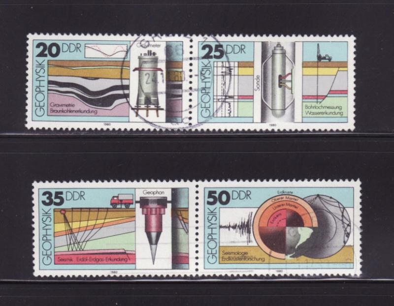 Germany DDR 2143-2146 Set U Geophysical Exploration