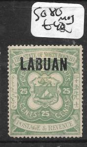 LABUAN (P0204B)  25C   ARMS, LION SG 80  MOG