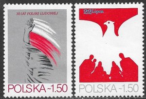 POLAND 1979 Polish People's Republic Set Sc 2348-2349 MNH