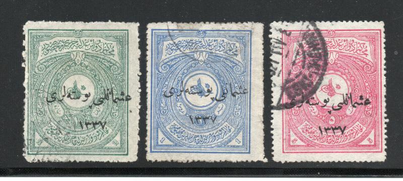 Turkey in Asia - Sc# 33 - 35 Used  /  Lot 0419001