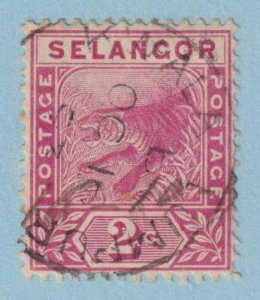 MALAYA - SELANGOR 25  USED -  NO FAULTS VERY FINE! 