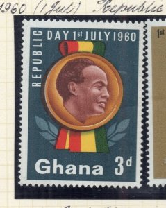 Ghana 1960 Early Issue Fine Mint Hinged 3d. NW-167785