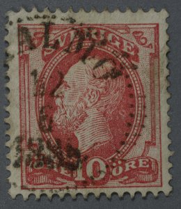 Sweden #39 Used VG/Fine HRM Place Cancel MALMO Date 14 6 1885