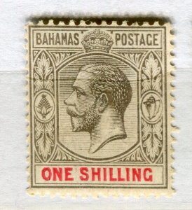 BAHAMAS; 1912 early GV issue fine Mint hinged Shade of 1s. value