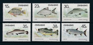 [60144] Zimbabwe 1989 Marine life fish bass tiger fish  MLH