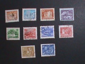 ​HUNGARY- -VERY OLD FAMOUS HISTORIC BUILDINGS LARGE SET USE STAMPS VERY FINE