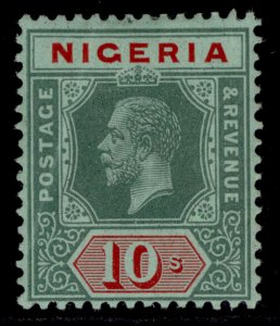 NIGERIA GV SG11a, 10s green & red/blue-green, M MINT. Cat £75.
