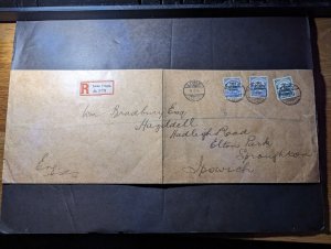 1914 Registered Togo Cover Lome to Elton Park Ipswich England