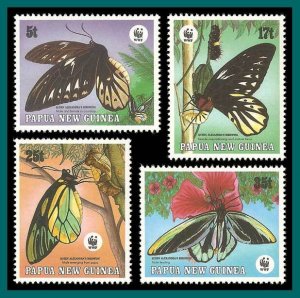 Papua New Guinea 1988 Birdwing Butterflies, MNH  697-700,SG579-SG582
