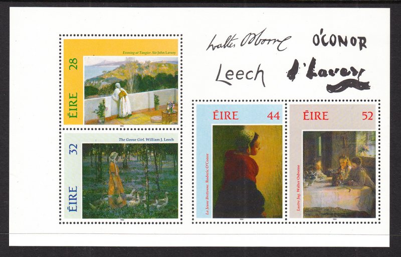 Ireland 890b Paintings Souvenir Sheet MNH VF