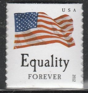 US 4637 Four Flags Equality F coil single SSP MNH 2012