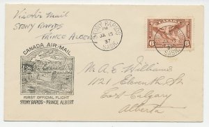 FFC / First Flight Cover Canada 1937 Canoe