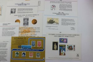 WW US Philatelic Exhibition stamp club Souvenir card sheet pages lot reprint