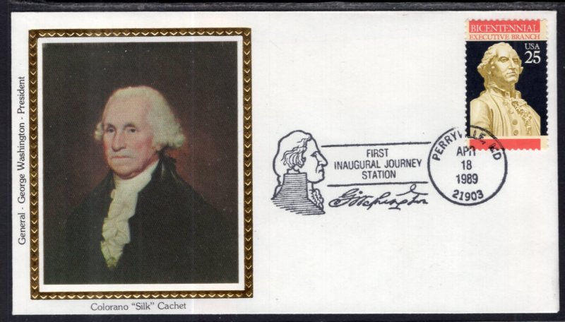 US First Inaugural Journey Perry ville,MD 1989 Colorano Cover