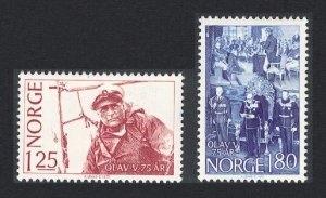 Norway 75th Birthday of King Olav V 2v 1978 MNH SC#731-732 SG#817-818 MI#773-774