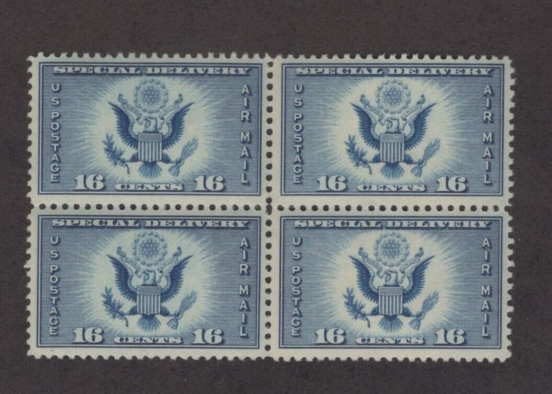 Scott CE1 - Special Delivery. Airmail. Block Of 4. MH. OG.  #02 CE1b4mh