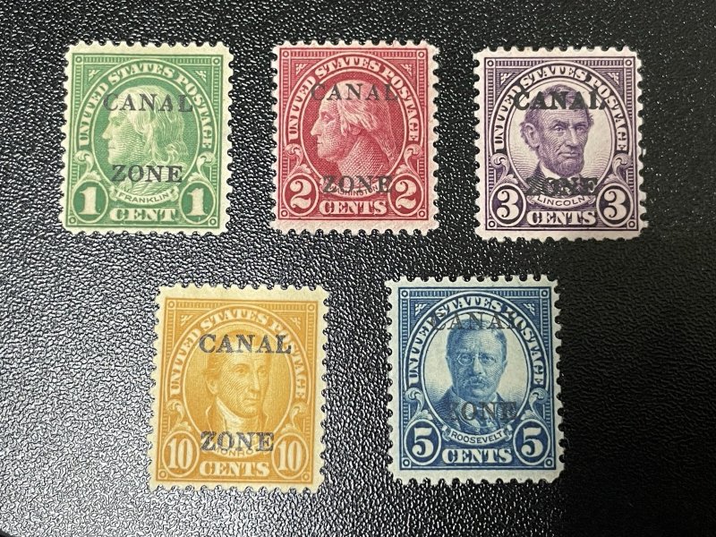 Canal Zone 100-104 MHR US Possession Panama 4th Bureau KSPhilatelics (100CZxx2)