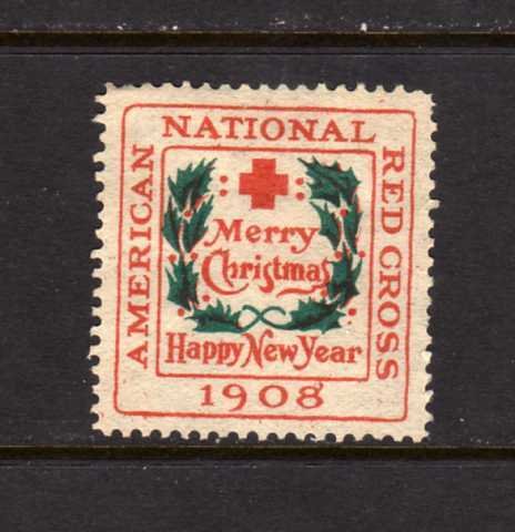 US United States Christmas Seals WX4 Perf 12 1908 Used Red Cross Seal