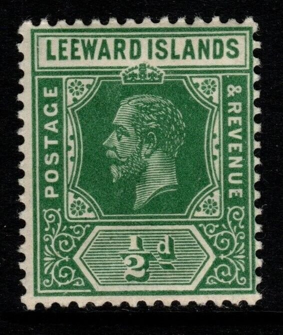 LEEWARD ISLANDS SG47a 1916 ½d DEEP GREEN MTD MINT