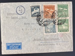 1941 Santiago Chile Airmail Cover To Berlin Germany Via Condor lati