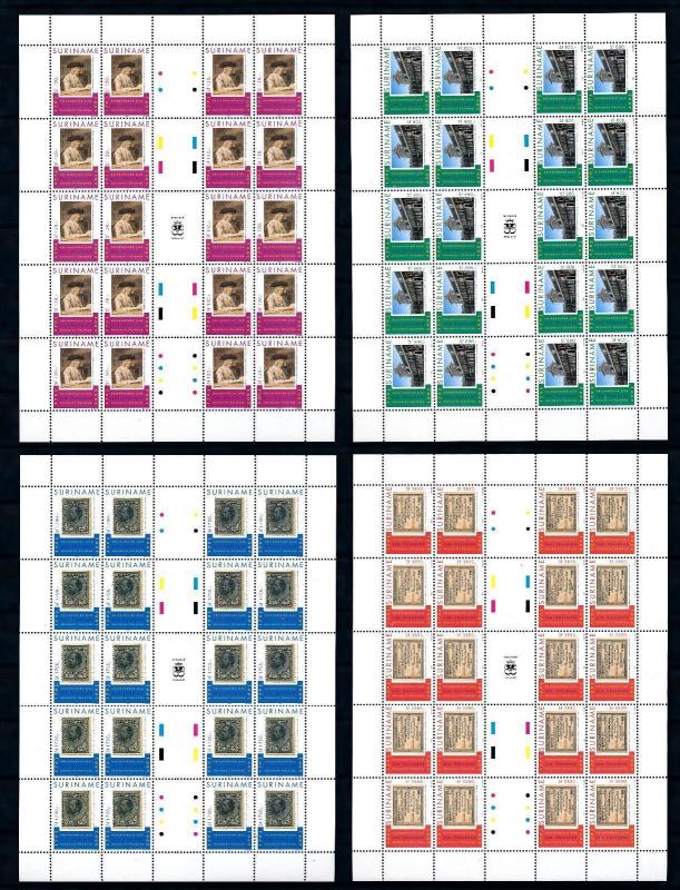 [SUV1206] Surinam 2003 Printers Stamps on stamps Full sheet with G-P MNH