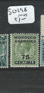 MOROCCO  (P2302B) KGV 75C/9D  SG 198    MOG