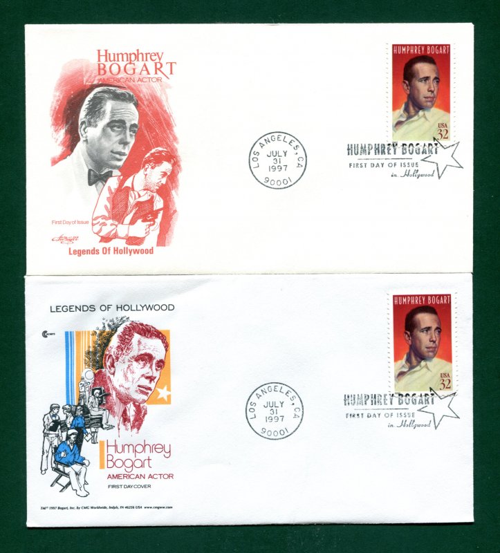 Pair of Sc. 3152 Humphrey Bogart FDCs - Artmaster & Covercraft