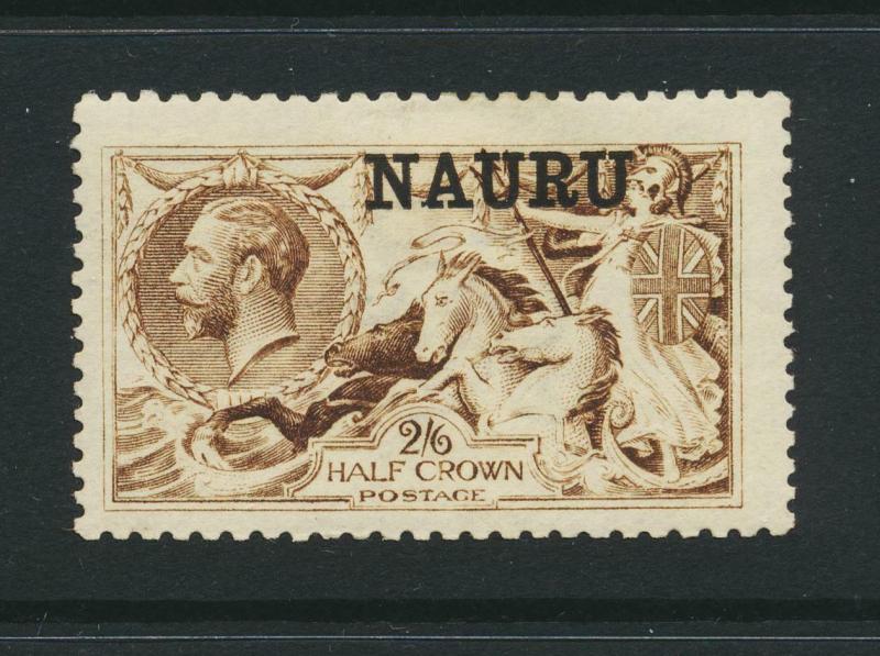 NAURU 1916, 2sh6d SEPIA ,DLR SEAHORSE, VF MLH SG#19 £600 $780 (SEE BELOW)