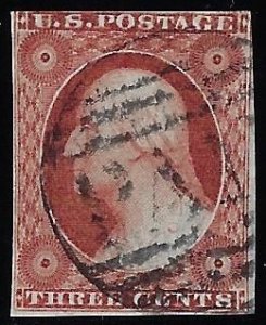 Scott #11A Fine-used – Short “TA” in “Postage”. Pos. 4R1L. 2010 APS. Showpiece!