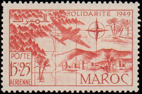 1950 French Morocco #B44-B47, CB36-CB39, Complete Set(8), Hinged