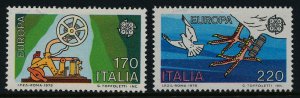 Italy 1366-7 MNH EUROPA, Telegraph, Carrier Pigeons