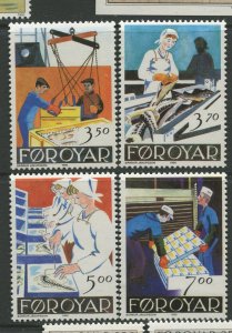 STAMP STATION PERTH Faroe Is.#201-204 Pictorial Definitive Iss. MNH 1990 CV$8.00