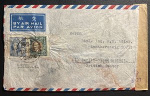 1949!Shanghai China Airmail Censored cover To Berlin Germany