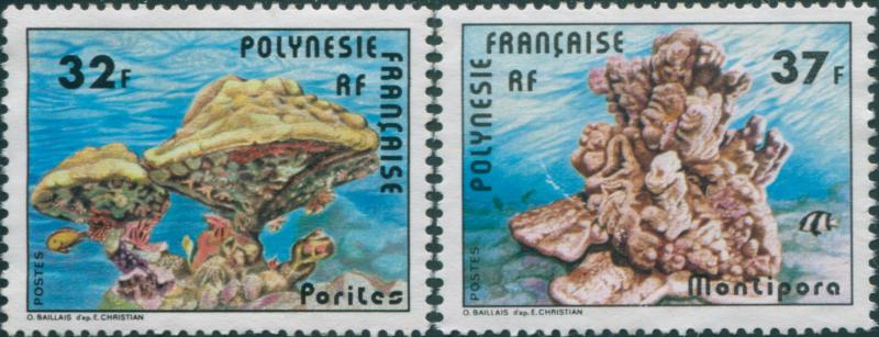 French Polynesia 1979 Sc#311-312,SG292-293 Coral set MLH