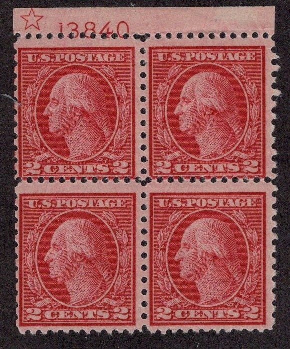 US #540 Plate Block With Star AVG/OG ~jm-1918