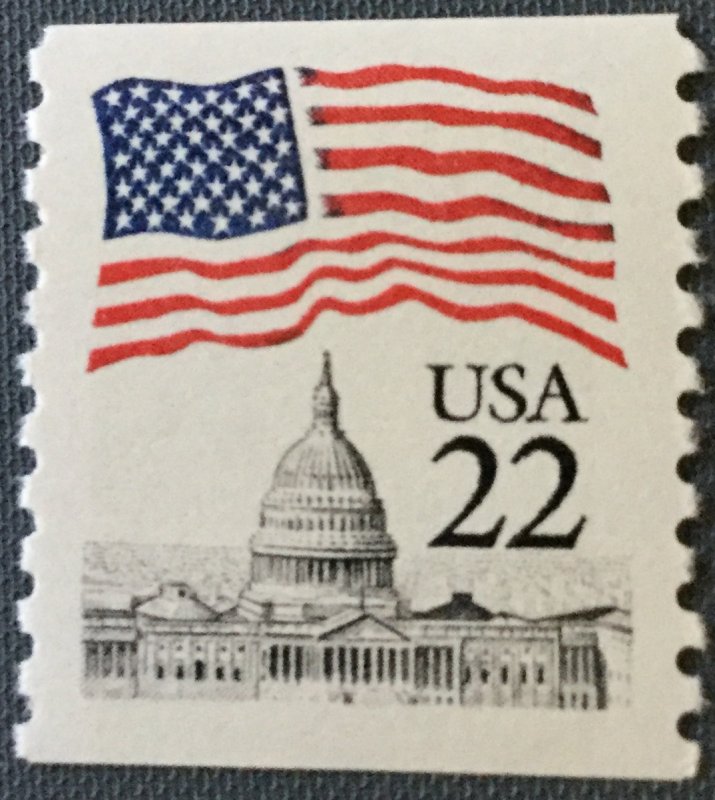 US #2115a MNH Coil Single Flag Over Capitol SCV $.40 L3