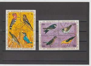 Burundi  Scott#  337-42, C132-7 CTO  (1970 Birds)