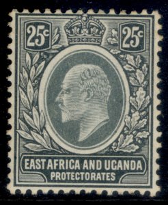 EAST AFRICA and UGANDA EDVII SG40, 25c grey-green & black, M MINT. Cat £30.