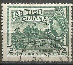 BRITISH GUIANA, 1954, used 2c, Botanical gardens, Scott 254