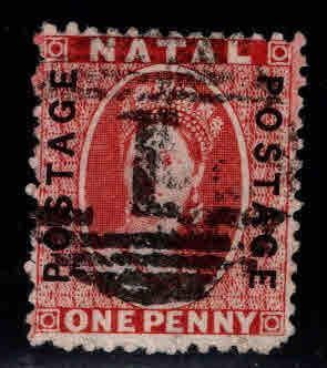 NATAL Scott 38 overprinted Victoria Chalon Head 1870 perf 12.5