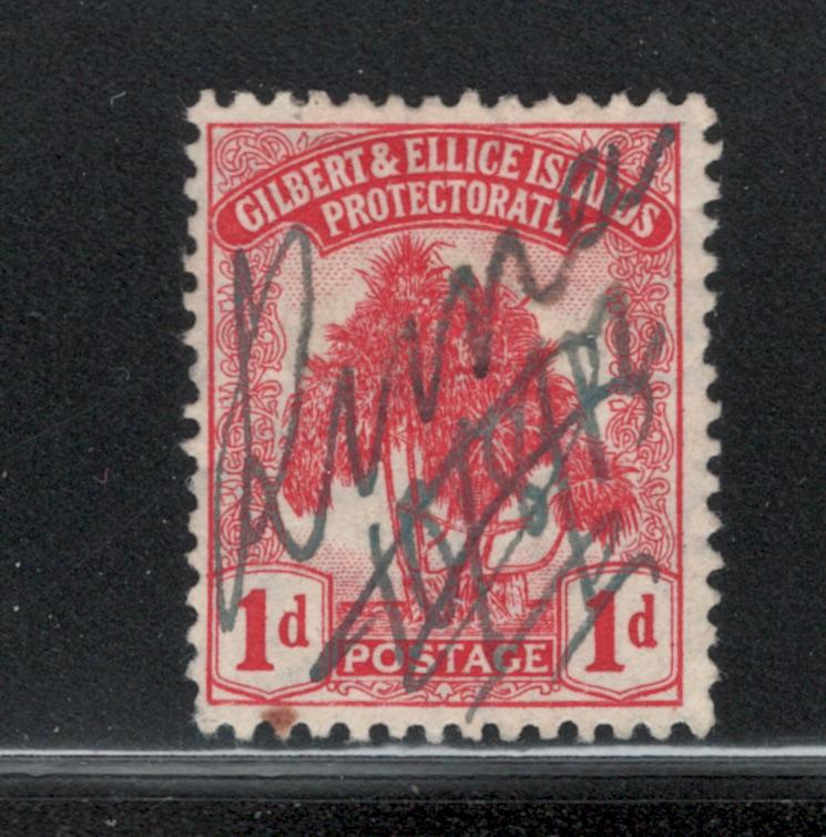 Gilbert & Ellice Islands 1911 Pandanus 1p Scott # 9 Used