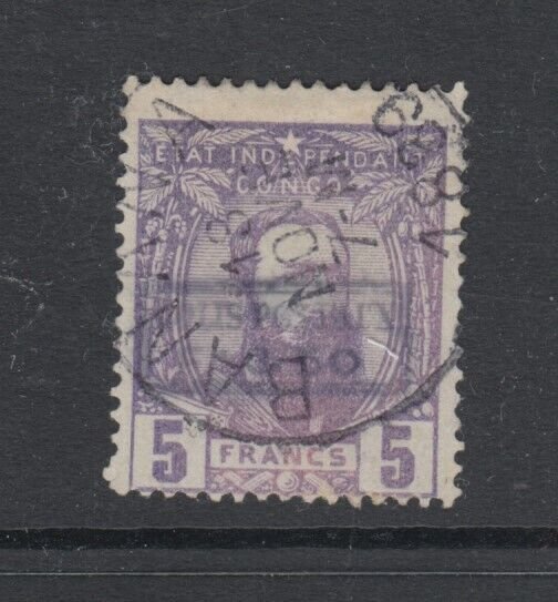 Belgian Congo, Scott Q4, used with black Banana 1889 cancel (tiny pinhole)