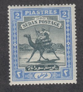 Sudan Sc 14 MLH. 1898 2p ultra & black Camel Post Rider, F-VF 