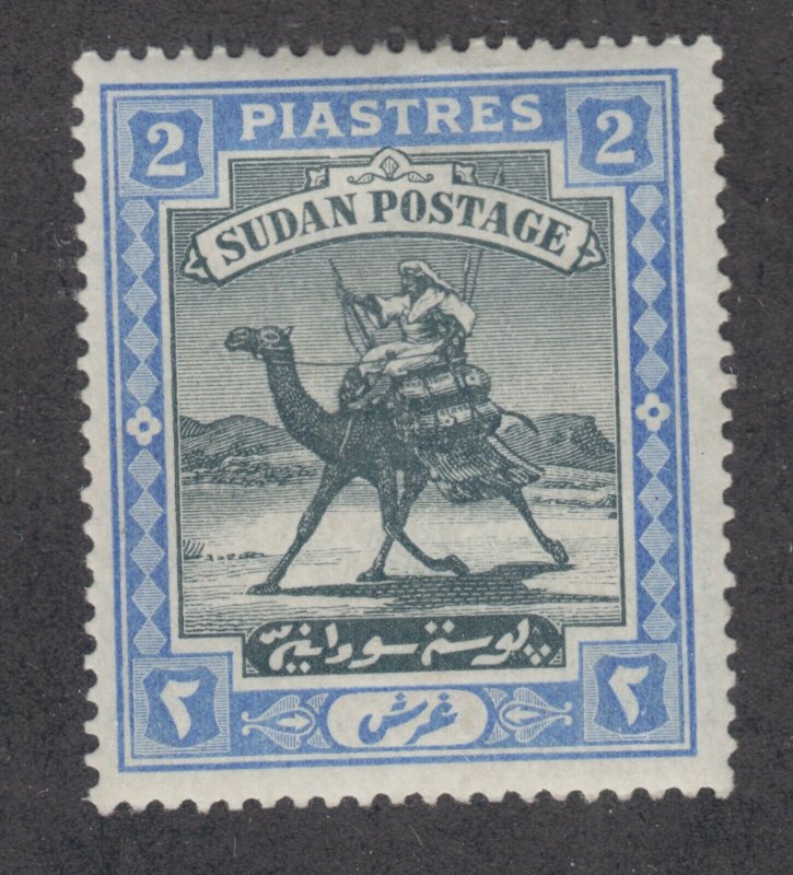 Sudan Sc 14 MLH. 1898 2p ultra & black Camel Post Rider, F-VF