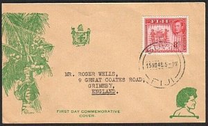 FIJI 1948 GVI 8d on commem FDC ex Suva.....................................62506