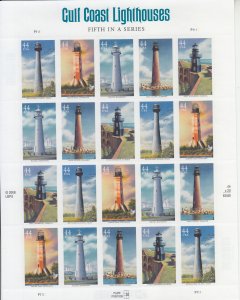 2009 USA Gulf Coast Lighthouses  FS20  (Scott 4413a) MNH