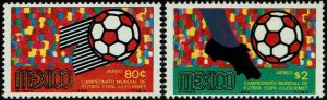 Mexico #C350-351  MNH - World Soccer Championship (1969)