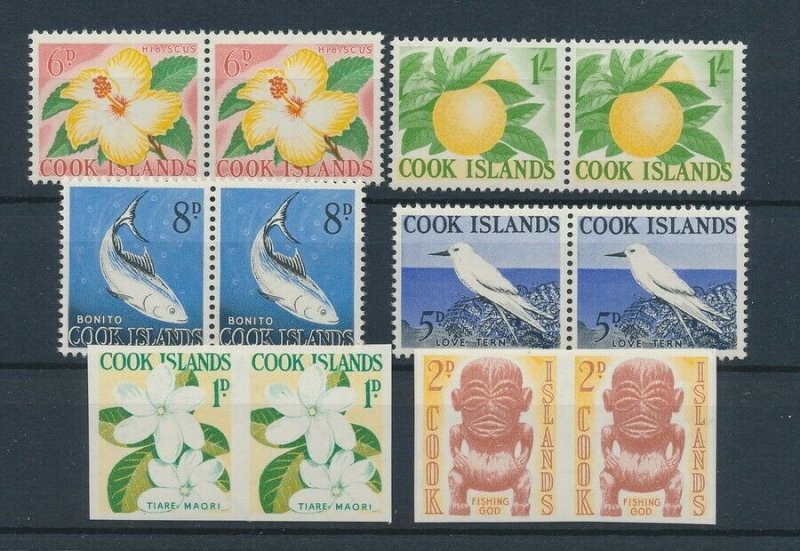 COOK ISLANDS 1963 Pictorial set ½d - 5/- IMPERF RARE ONLY 1 SHEET OF EACH MADE 