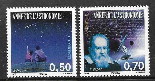 2009   LUXEMBOURG  -  SG.  1852 / 1853  -  ASTRONOMY  - EUROPA  -  UMM
