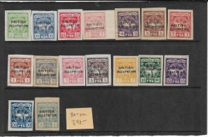 British Occupation of Batum: Small Lot of 16 Stamps, MH (55288)